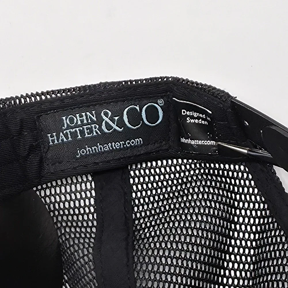John Hatter & Co The Queen‎ A-Frame Trucker Hat Cap Snapback Rubber Patch Black